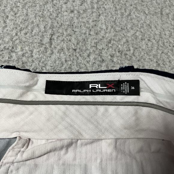 RLX Ralph Lauren Shorts Mens 36 Blue All Over Print Chino Performance Golf - Picture 2 of 13